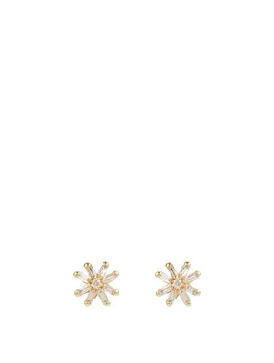 Small Fireworks 18K Gold Stud Earrings With Diamonds