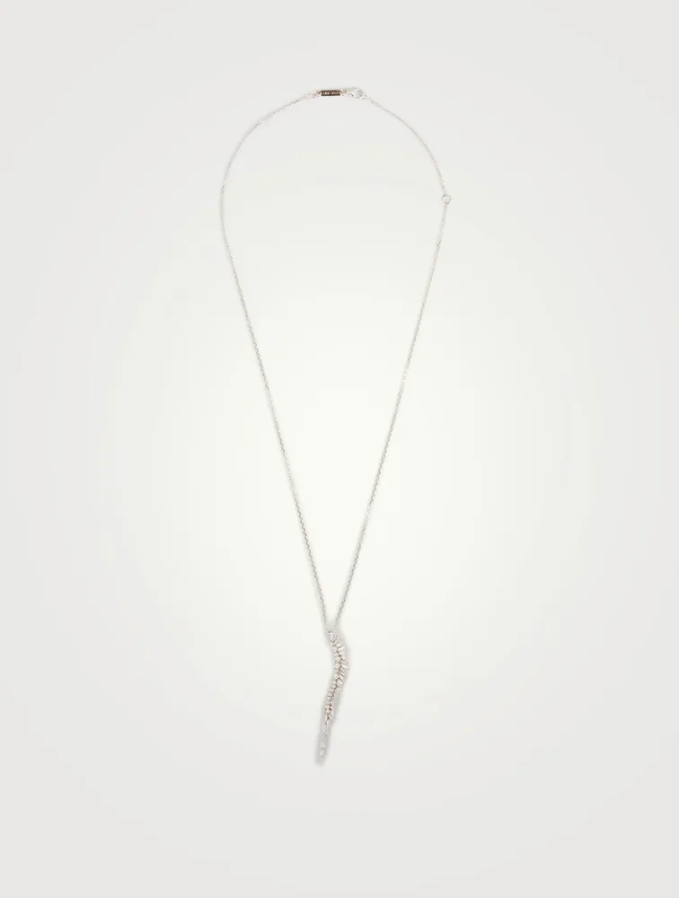 Fireworks 18K White Gold Necklace With Diamonds