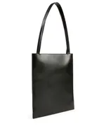 Flat Leather Tote Bag