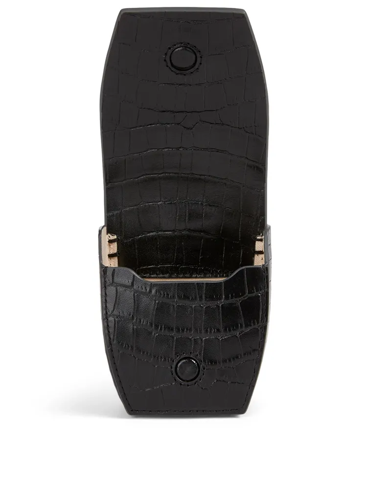 XS Pablo Croc-Embossed Leather Bag