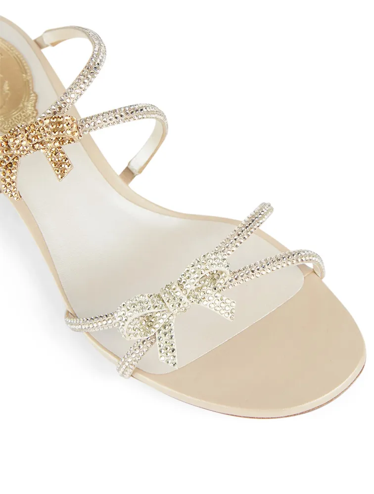 Caterina 40 Crystal Satin Heeled Sandals