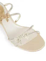 Caterina 40 Crystal Satin Heeled Sandals