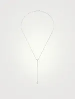 18K Gold Lariat Necklace With Diamonds