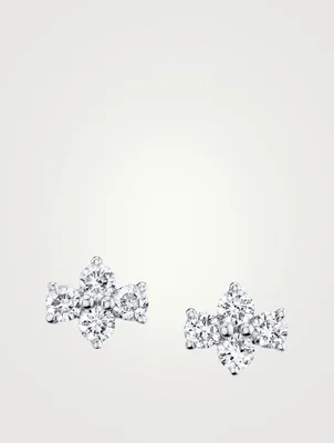 Vivi 18K White Gold Diamond Stud Earrings