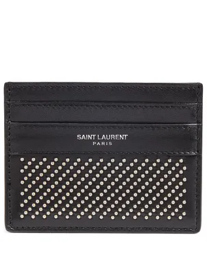 Leather Card Holder With Studs
