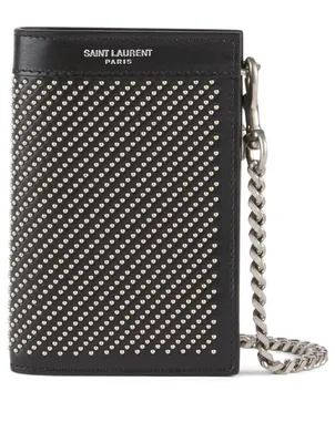 Leather Chain Wallet With Studs