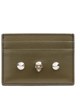 Skull And Stud Leather Card Holder