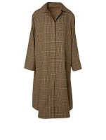 Montella Long Coat Check Print
