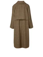 Montella Long Coat Check Print