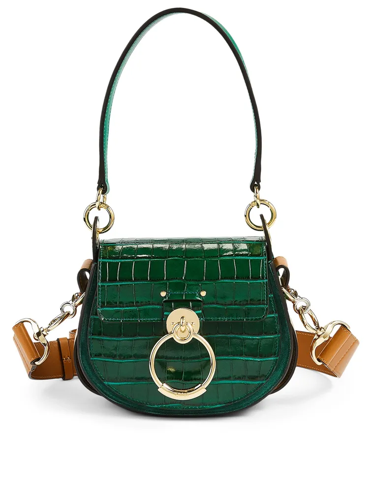 Small Tess Croc-Embossed Leather Bag