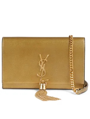 Kate YSL Monogram Metallic Leather Chain Wallet Bag