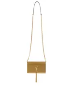 Kate YSL Monogram Metallic Leather Chain Wallet Bag