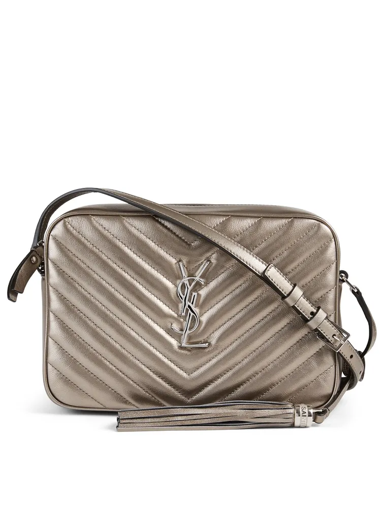 Medium Lou YSL Monogram Metallic Leather Camera Bag