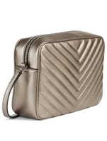 Medium Lou YSL Monogram Metallic Leather Camera Bag