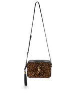 Lou YSL Monogram Leather Camera Bag With Leopard Print Suede