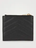 YSL Monogram Leather Zipped Card Holder