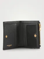 YSL Monogram Leather Zipped Card Holder