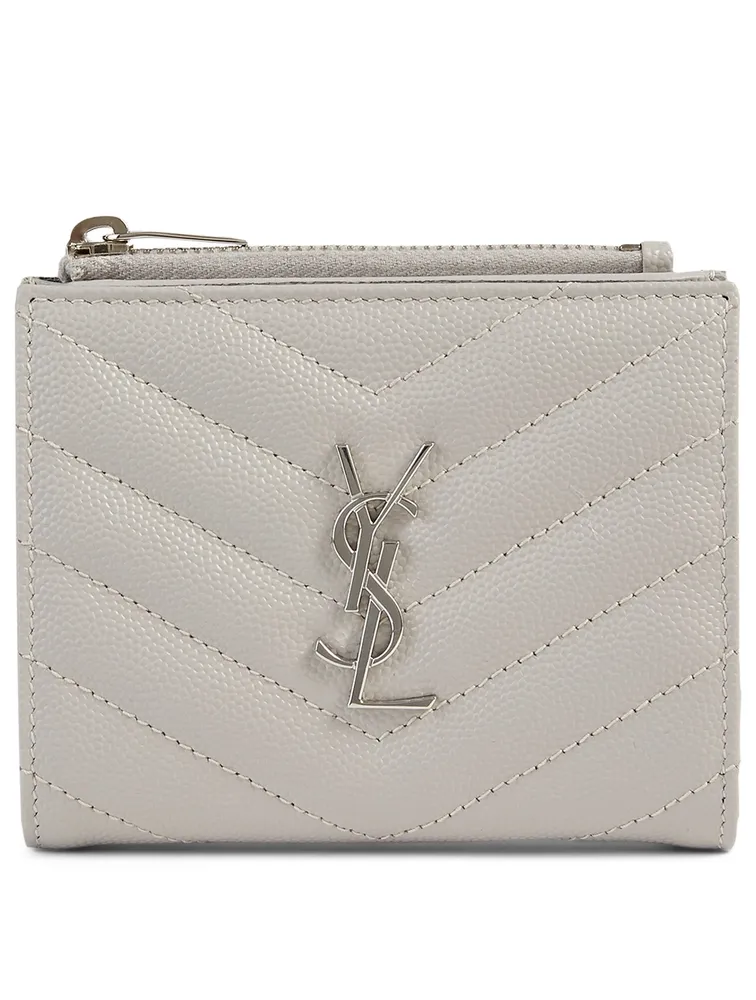 YSL Monogram Leather Zipped Card Holder