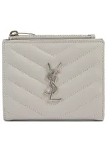 YSL Monogram Leather Zipped Card Holder