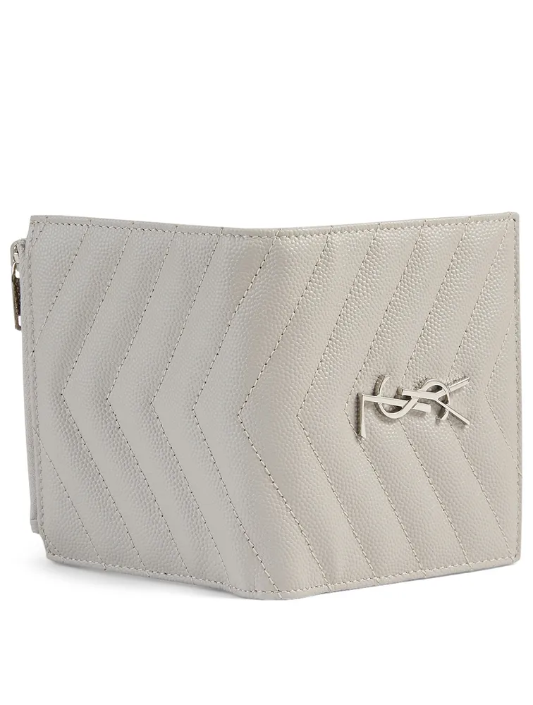 YSL Monogram Leather Zipped Card Holder