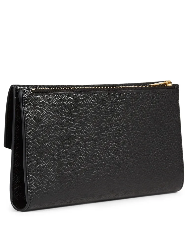 Large Uptown YSL Monogram Leather Wallet