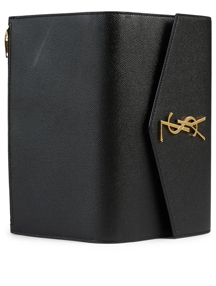 Large Uptown YSL Monogram Leather Wallet