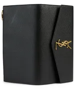 Large Uptown YSL Monogram Leather Wallet
