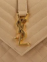 Medium YSL Monogram Leather Envelope Bag