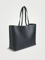 E/W YSL Monogram Leather Shopping Tote Bag