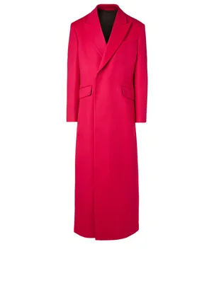 Wool And Cashmere Double-Breasted Long Coat