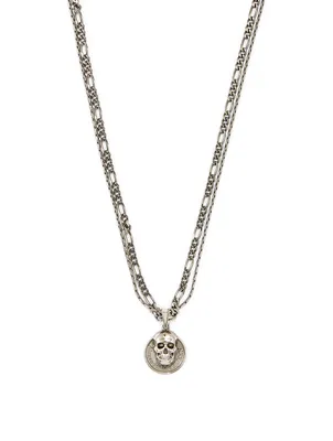 Skull Coin Pendant Necklace