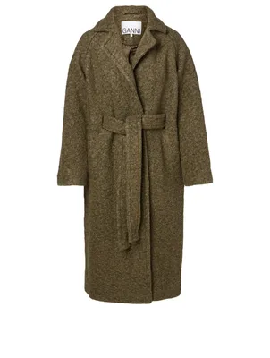Wool-Blend Midi Coat