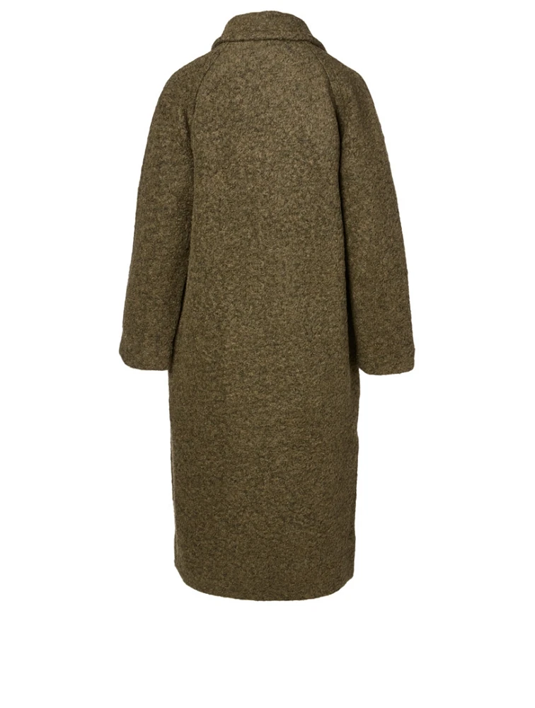 Wool-Blend Midi Coat