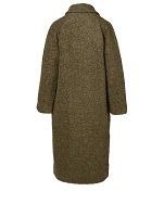 Wool-Blend Midi Coat