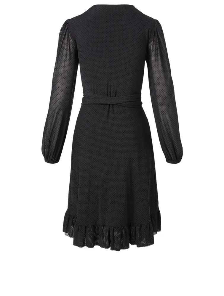 Mesh Wrap Dress