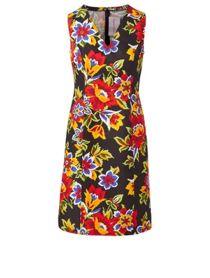Cotton And Silk Dress Floral Print