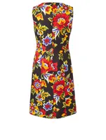 Cotton And Silk Dress Floral Print