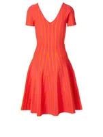 Short-Sleeve Knit Dress