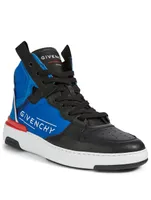 Wing Leather And Nylon High-Top Sneakers