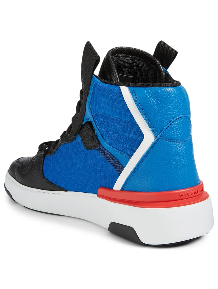 Wing Leather And Nylon High-Top Sneakers