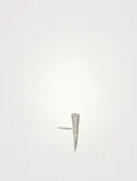 14K White Gold Spike Earring With Diamonds