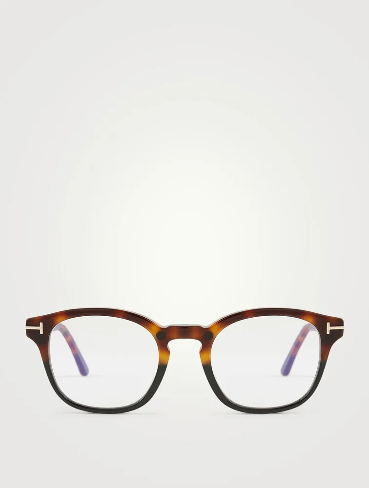 Square Optical Glasses With Blue Block Lenses
