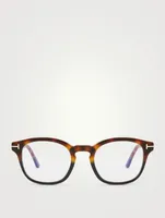 Square Optical Glasses With Blue Block Lenses
