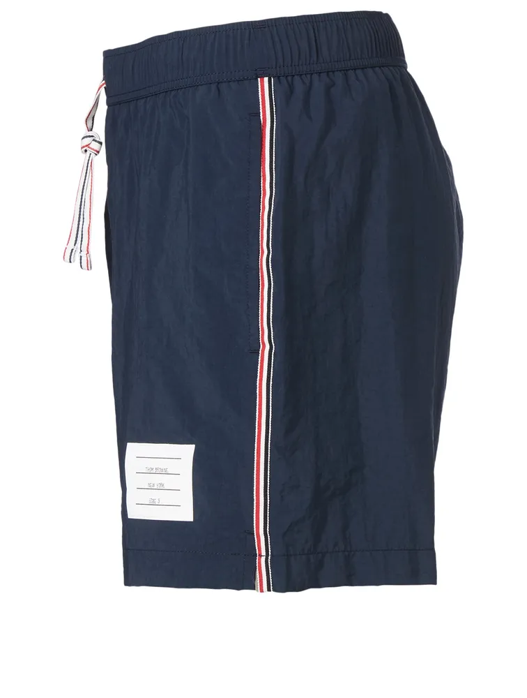 Classic Swim Shorts With Side Stripe