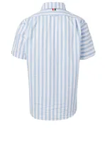 Seersucker Short-Sleeve Shirt Striped Print