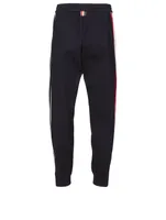 Cotton Track Pants With Side Stripe