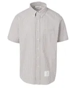 Cotton Seersucker Short-Sleeve Shirt