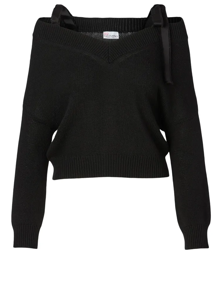 Wool-Blend Cropped Sweater