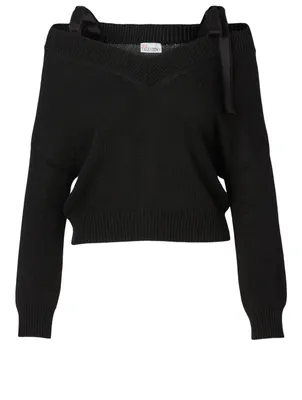 Wool-Blend Cropped Sweater