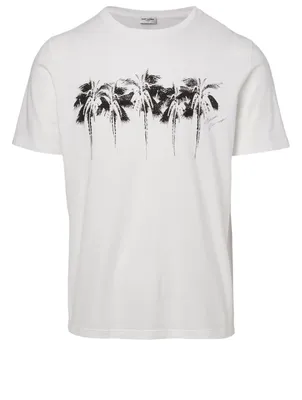 Cotton T-Shirt Malibu Palm Print
